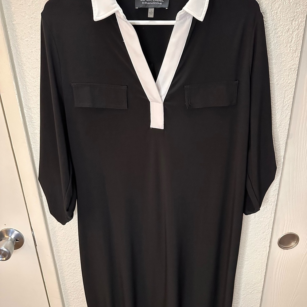 Black Label by Evan-Picone women’s midi dress. Size 14.